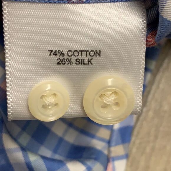 Mens Peter Millar Silk Blend Button Up Casual Shirt - Picture 5 of 5